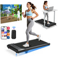 Foldable Under-Desk Walking Pad Treadmill with 6% Incline, 2.5HP Quiet Motor, Remote & LED Display