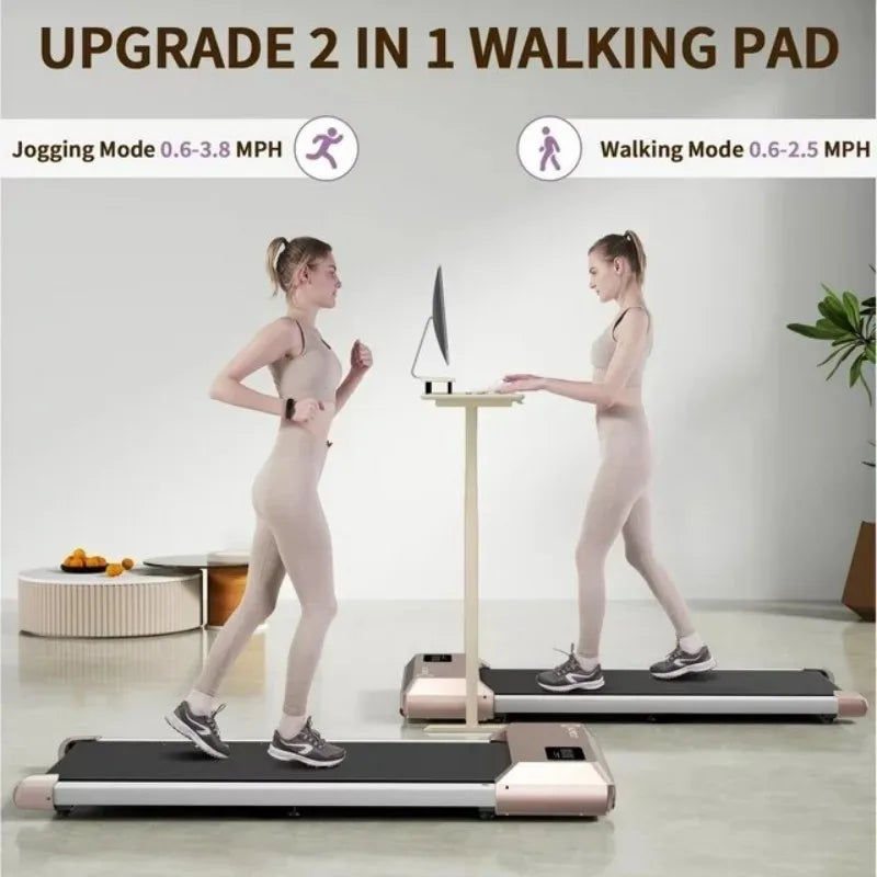 Pink Portable Walking Pad Treadmill – 300lb Capacity, Remote & LED Display