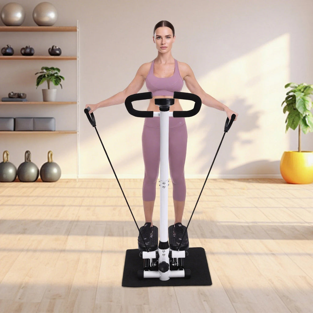 Home Fitness Stepper with Handlebars