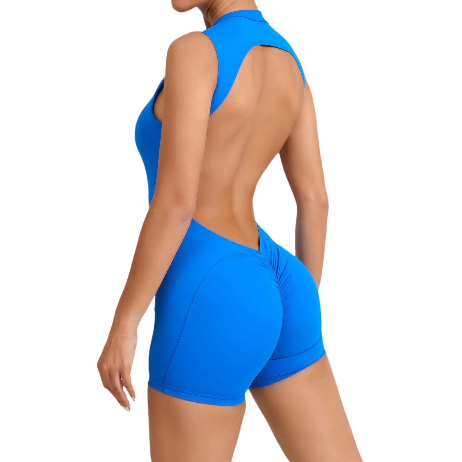 Sculpted Silhouette V-Back Gym Jumpsuit