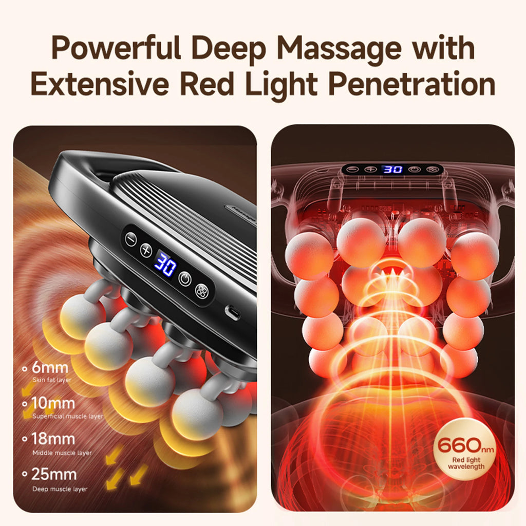 Deep Tissue Massage Gun with 16 Heads – Full Body Muscle Recovery