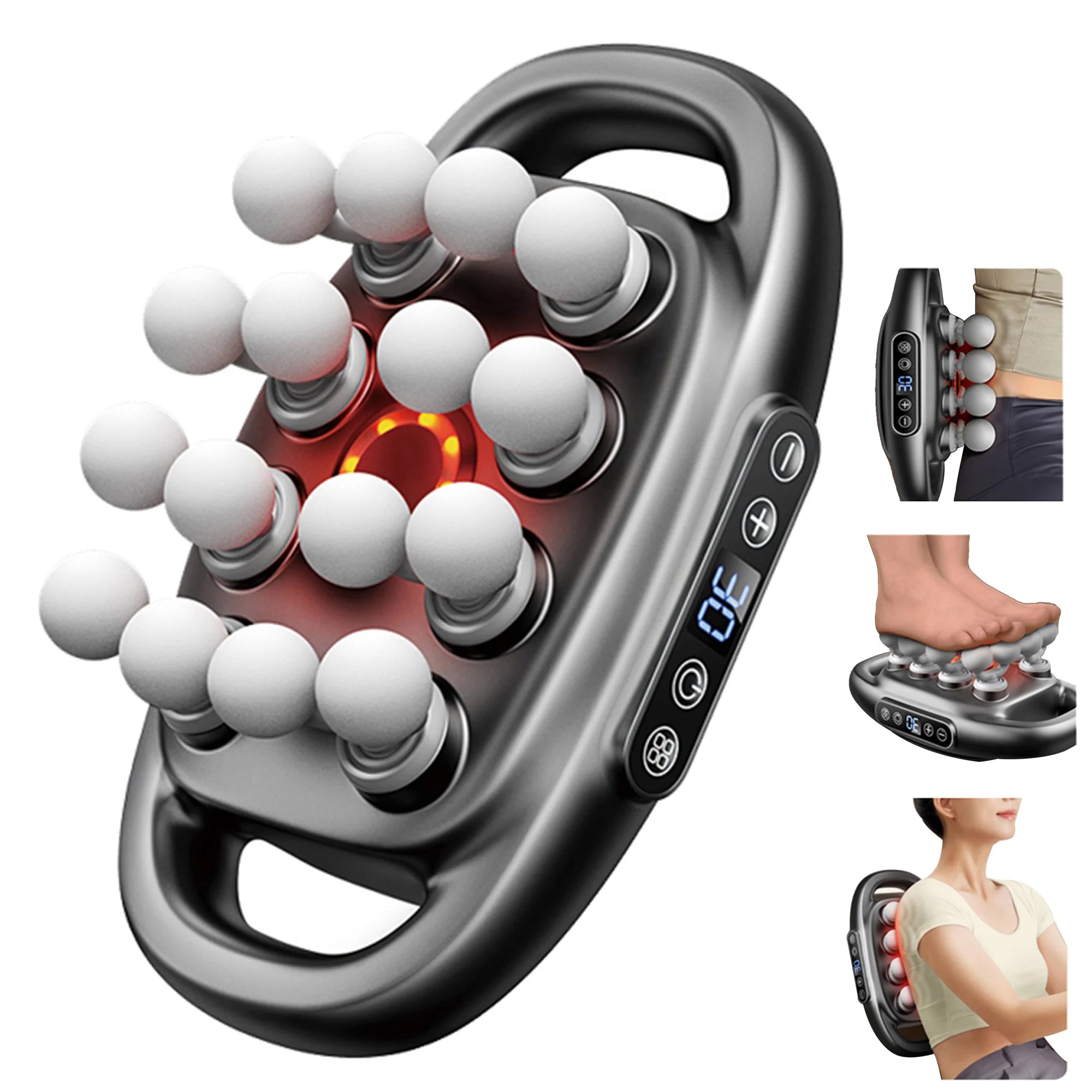 Deep Tissue Massage Gun with 16 Heads – Full Body Muscle Recovery
