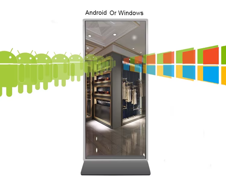 AI Smart Fitness Mirror – Touchscreen LCD, Floor-Standing